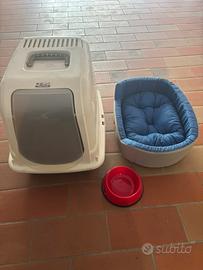 Lettiera gatto e cuccetta