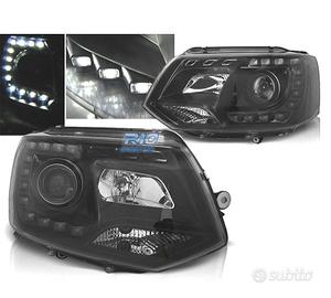 FARI PER VOLKSWAGEN VW T5 10-15 TRU DRL NERI