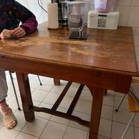 Tavolo legno massello anni 50