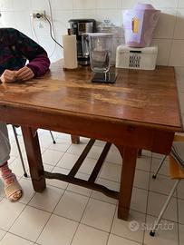 Tavolo legno massello anni 50