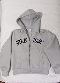 Felpa grigio ghiaccio Bershka ragazzo