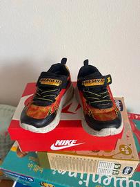 Sneakers bambino skechers 23 nere rosse fiamme