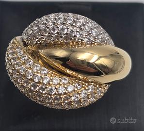 Fascione intrecciato oro brillanti