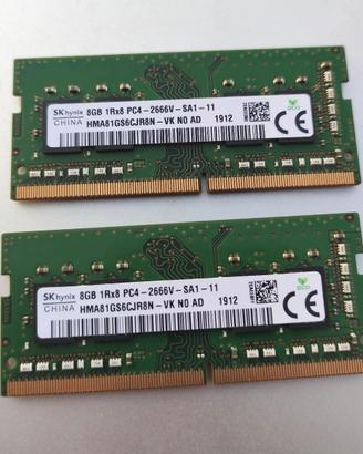 RAM DDR4 16GB (2x8GB) SK Hynix 2666MHz SODIMM
