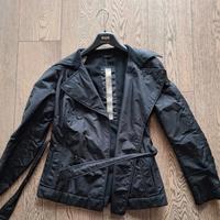 Giacca nera corta con cintura ADD