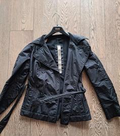 Giacca nera corta con cintura ADD