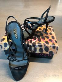 Sandali neri n.40 tacco 9 cm marca Xoxo