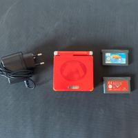 Game boy advance sp Mario edition + 2 giochi