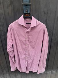 Camicia Brian Dales bordeaux e bianca