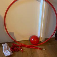 Set per ginnastica ritmica palla nastro cerchio