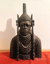 Mezzo Busto in ebano Oba del Benin