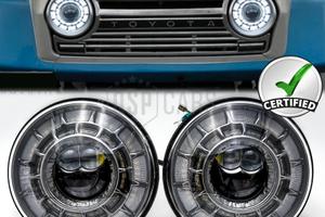Fari LED per Land Cruiser J50 OMOLOGATI Angel Eyes