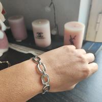 bracciale rigido acciaio inox color argento 