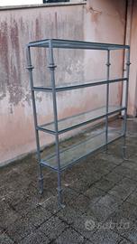 Vetrina vetrinetta ferro battuto e vetro