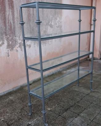 Vetrina vetrinetta ferro battuto e vetro