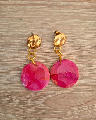 orecchini Pink realizzati a mano 