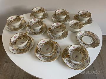Set 10 tazze da caffe in porcellana Bavarese