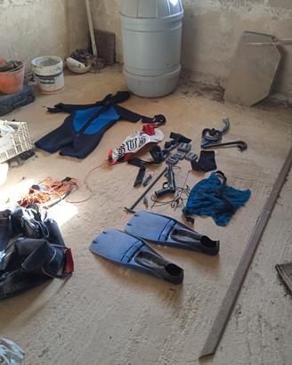 kit completo pesca subacquea 