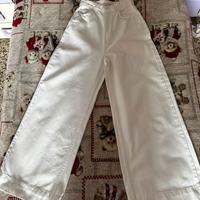 Jeans bianchi a zampa larga