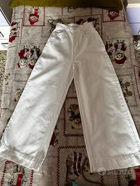 Jeans bianchi a zampa larga