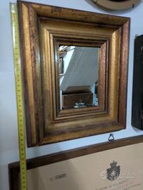 Specchio vintage con cornice in legno massello do