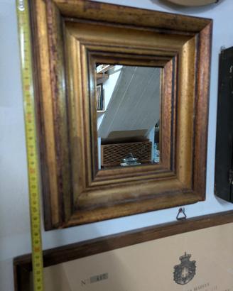 Specchio vintage con cornice in legno massello do