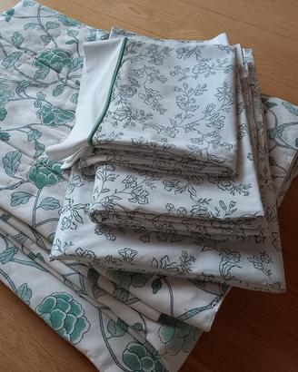 Copriletto con completo lenzuola Frette 