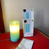 Lampada cilindrica azzurra/verde