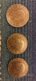 Monete 1 lira 2 lire ' fascio ' - 3 MONETE