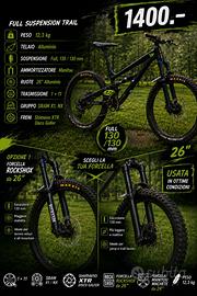 MTB full suspension  YT fino a 150 cm di altezza