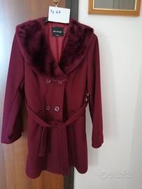 CAPPOTTO DONNA TG 46 BORDEAUX