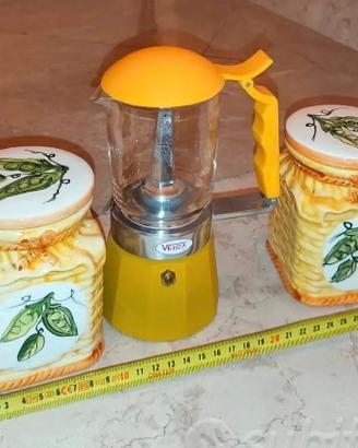 Set  Caffettiera Velox 3'tazze con due barattoli 