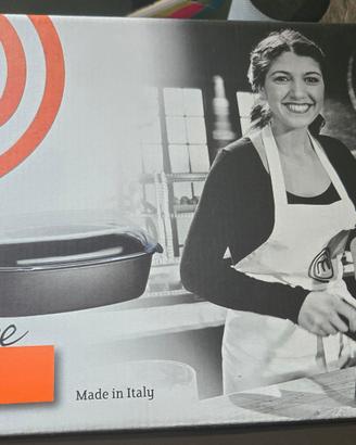 casseruola ovale con coperchio vetro