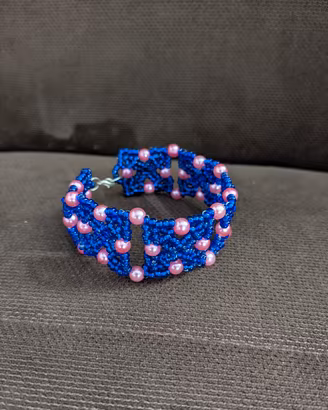 Bracciale a fascia di perline artigianale 