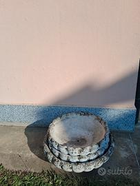fioriere tonde in cemento 