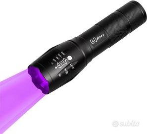 NUOVO - Torcia UV LED Lampada 395 NM Ultravioletti