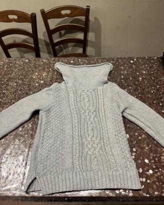 Maglione grigio Promod lavorazione a trecce