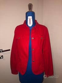 Red Denim Jacket by Benetton
