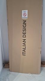 nuova ,porta scorrevole,bianca con vetr