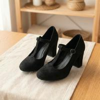 Scarpe Mary Jane, 39, nere, tacco largo