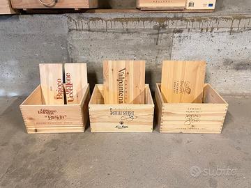 Cassette di legno del vino