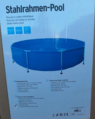Piscina fuori terra autoportante in acciaio-NUOVA