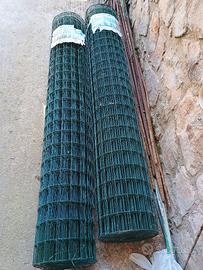 2 rotoli nuovi di rete  plastificata pvc verde