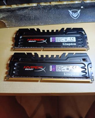 RAM DDR3 Kingston hyper x 2x4gb 2400mhz cl 11
