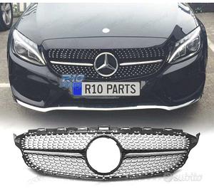 GRIGLIA MERCEDES W205 14-18 LOOK AMG NERO CROMO DI
