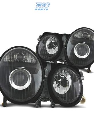 FARI PER MERCEDES CLASSE E W210 99-02 FONDO NERO