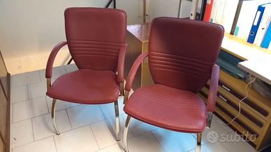 Poltrone in pelle bordeaux