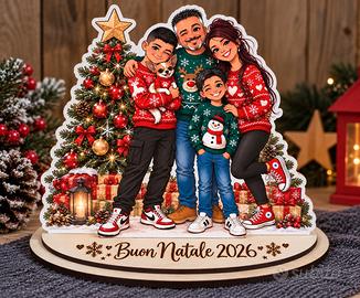 Decorazione natale famiglia