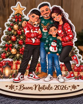Decorazione natale famiglia