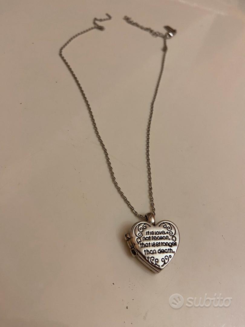 Collana Donna Argento E Oro Con Perline Nuova Bijoux Accessori Regalo